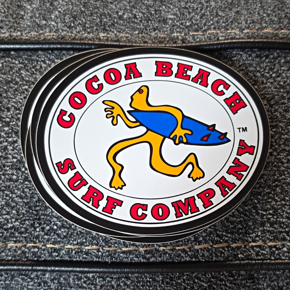 Cocoa Beach Surf Company Logo Surf Sticker Decal Cocoa Beach 5" x 4"